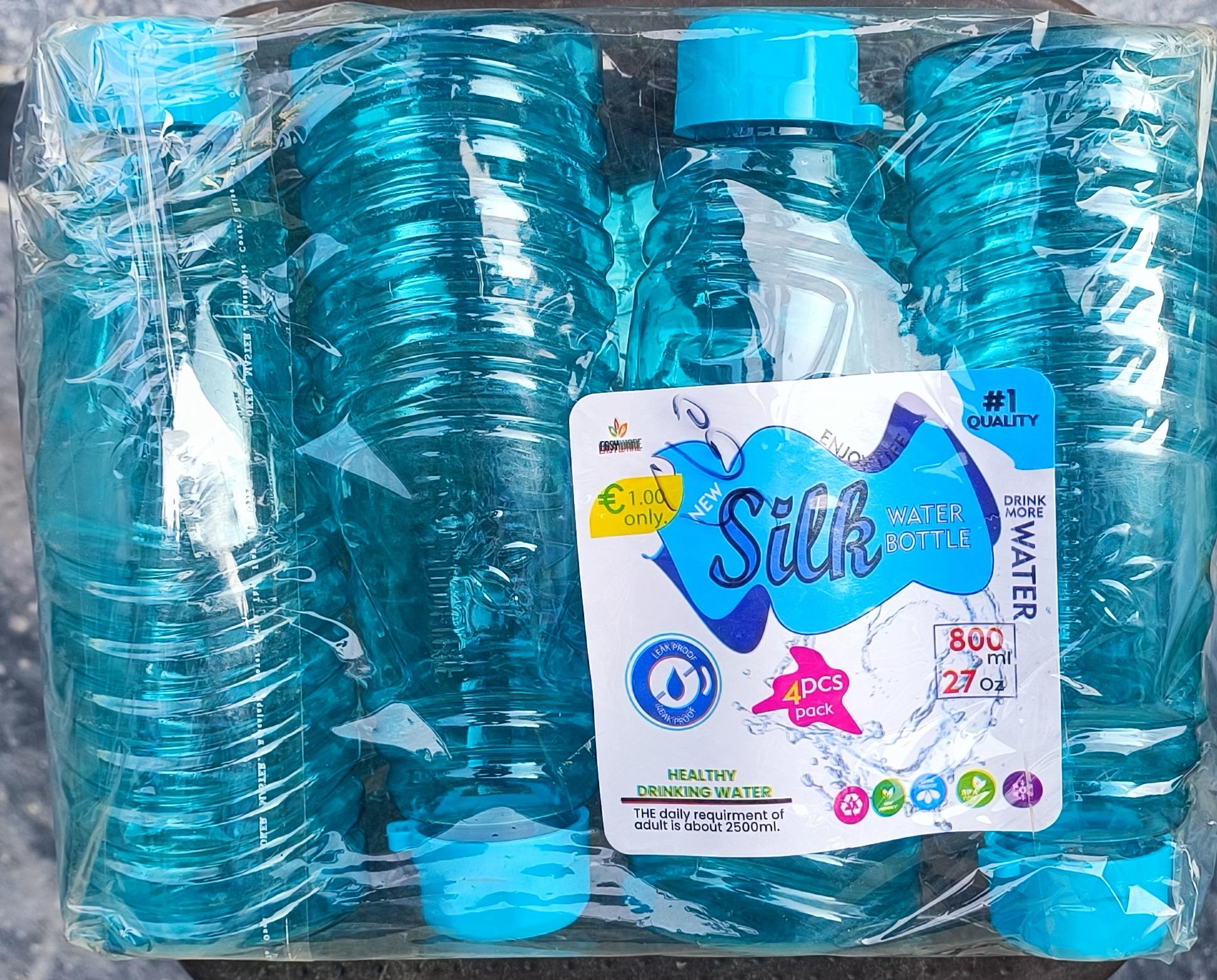 New Silk Leak-Proof Water Bottles (Pack of 4) - Easyware