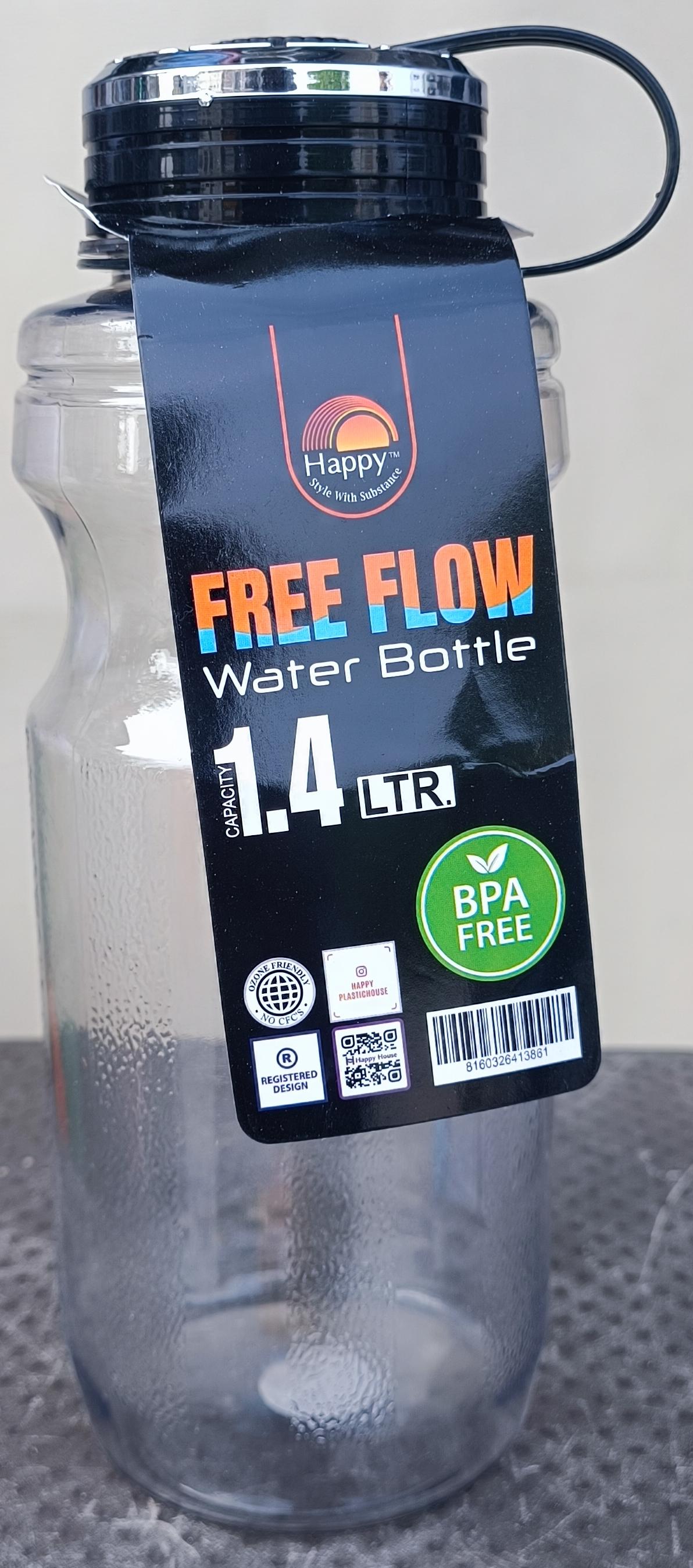 Free Flow Water Bottle 1.4L - Happy