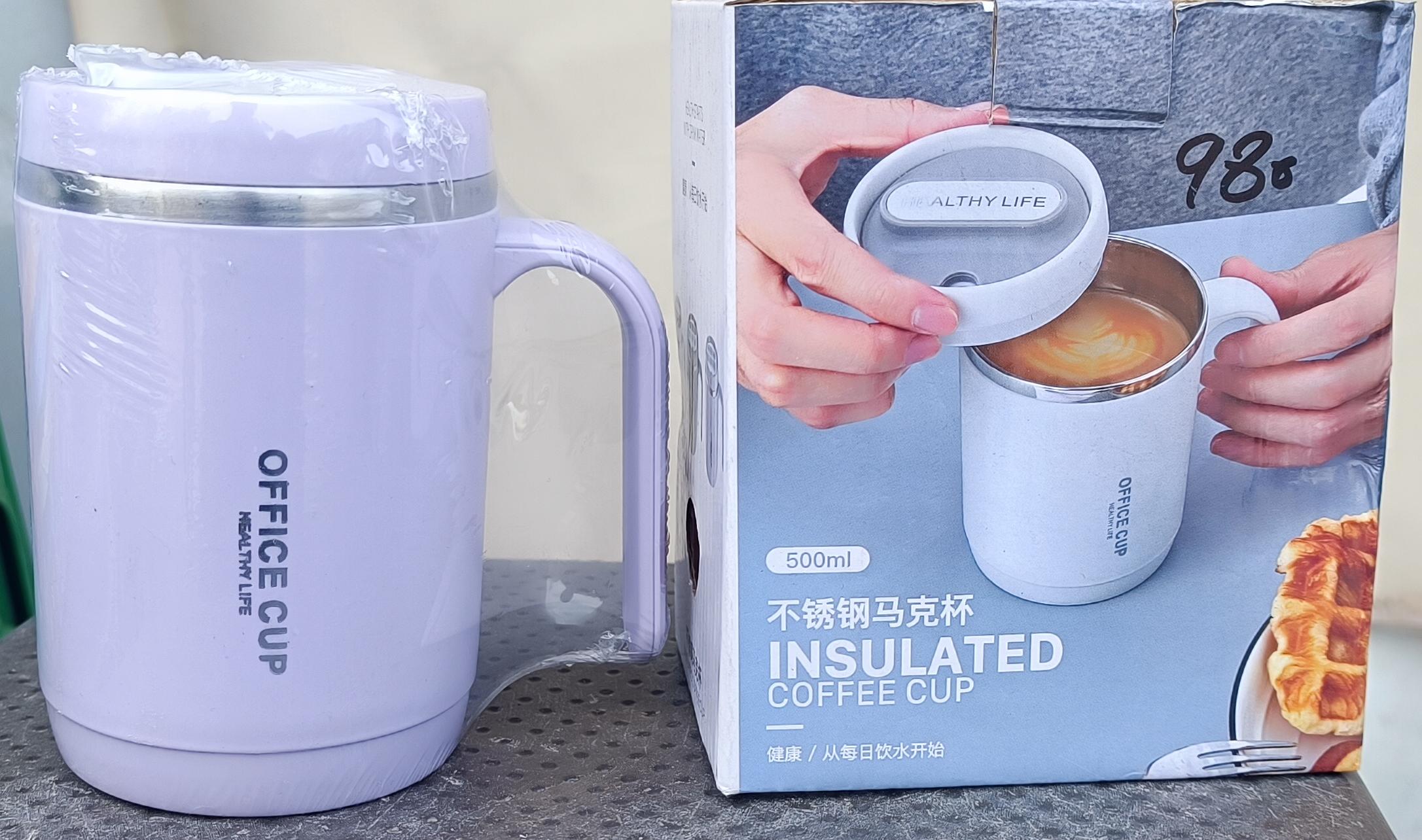 Office Cup Stainless Steel Insulated Coffee Mug - Healthy Life
