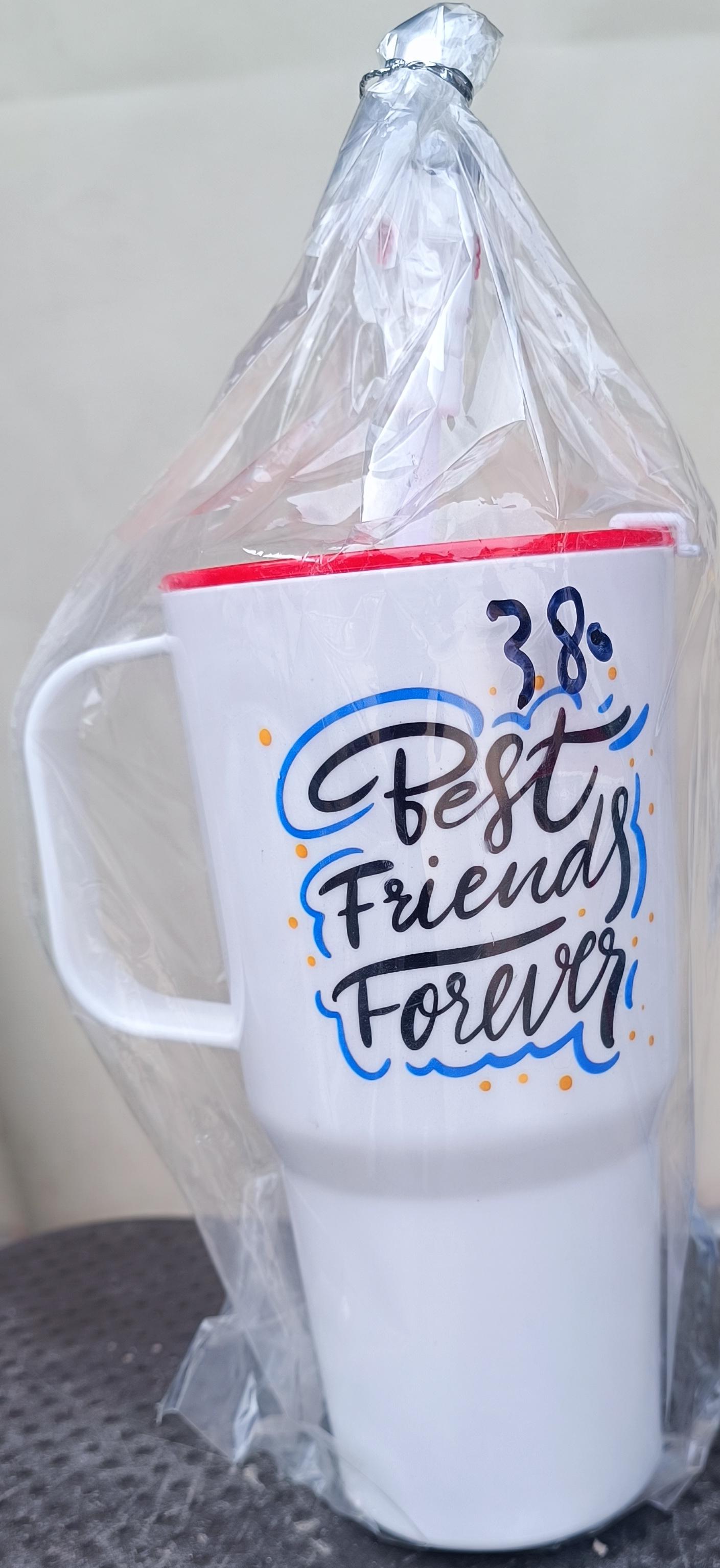 Best Friends Forever Insulated Travel Mug Tumbler with Straw