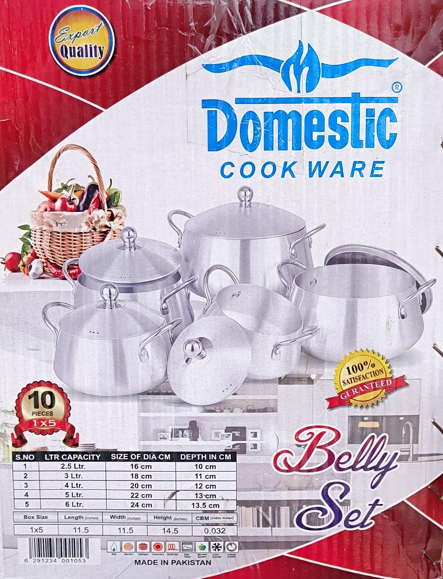 Aluminum Belly Pot Set - Domestic Cookware