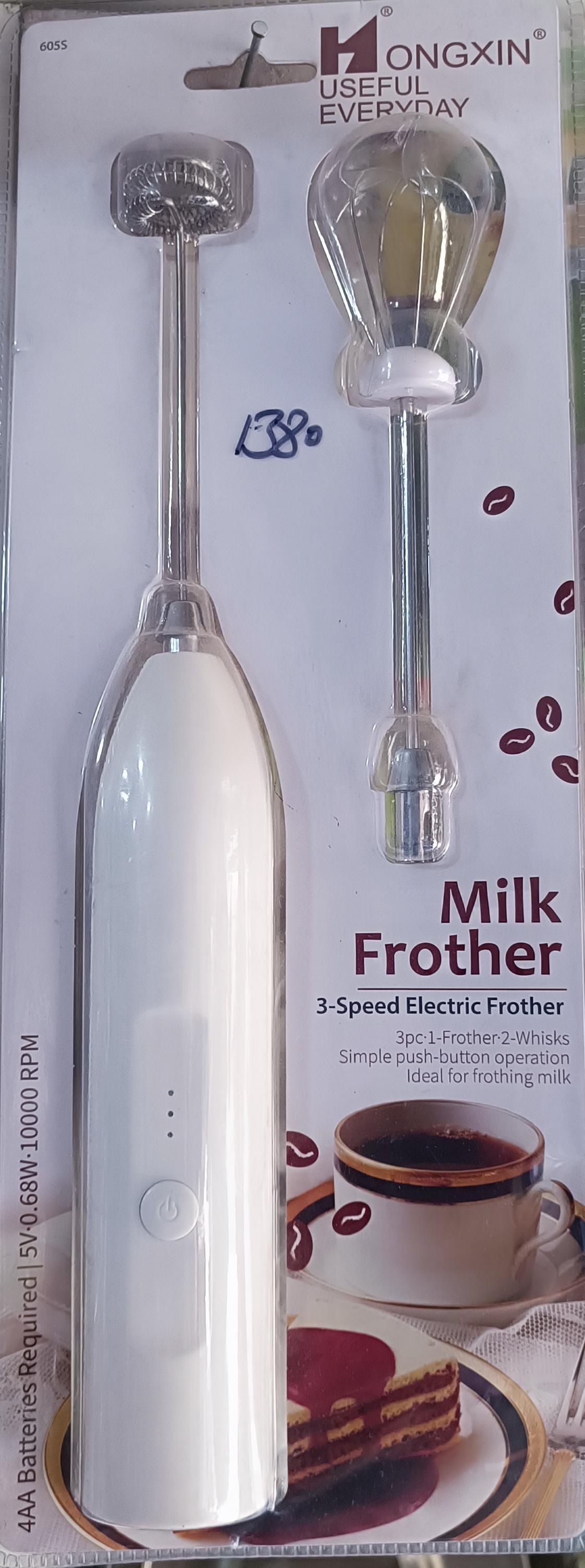 605S 3-Speed Handheld Electric Milk Frother and Egg Whisk - Hongxin