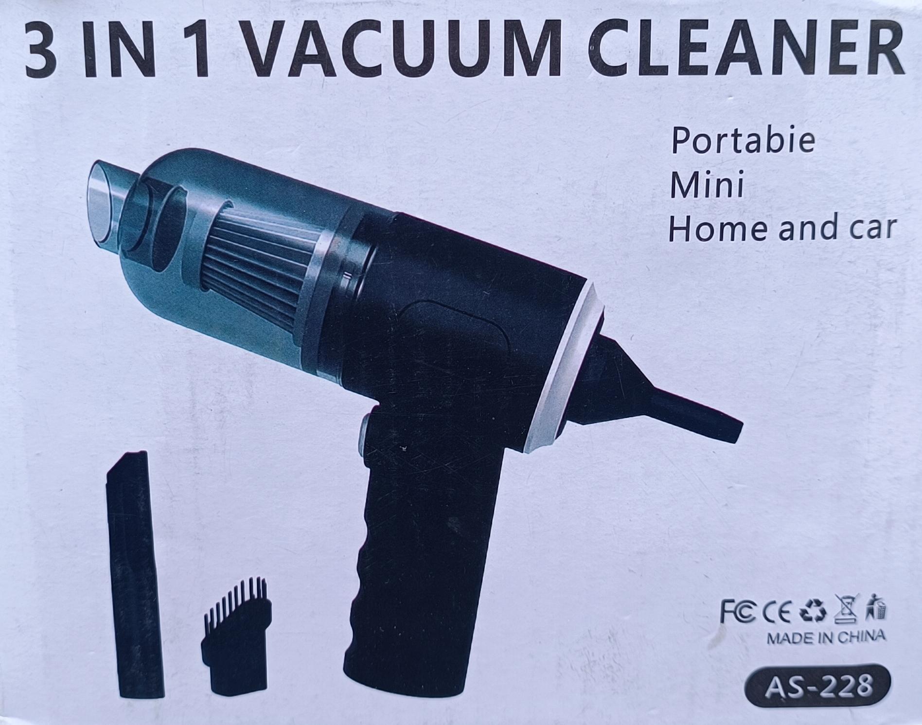 Portable 3-in-1 Mini Vacuum Cleaner and Air Blower AS-228