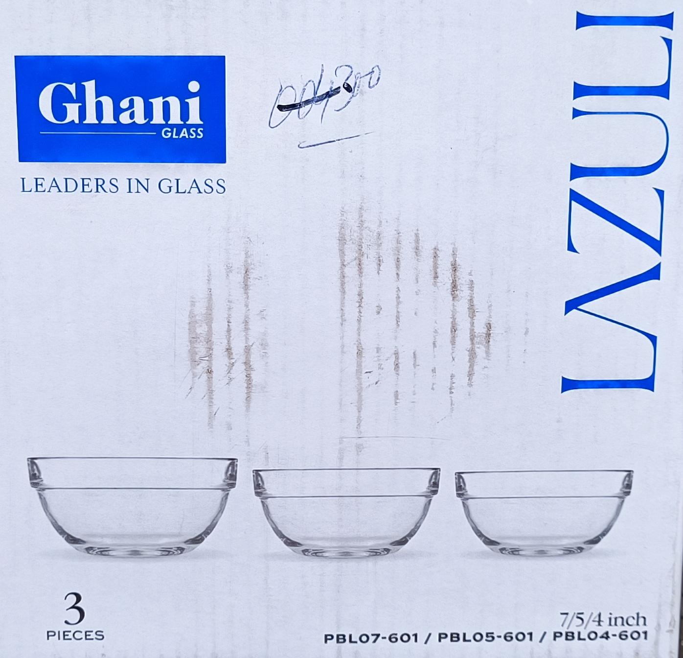 Ghani Glass Lazuli Glass Serving Bowl Set