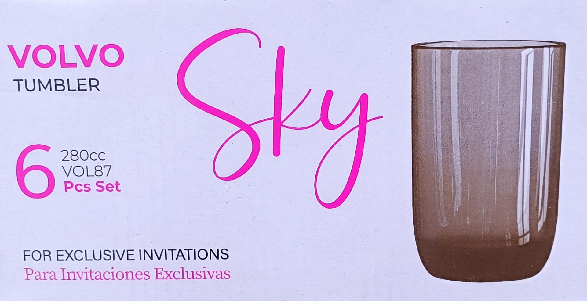 Sky Volvo Tumbler Glass Set