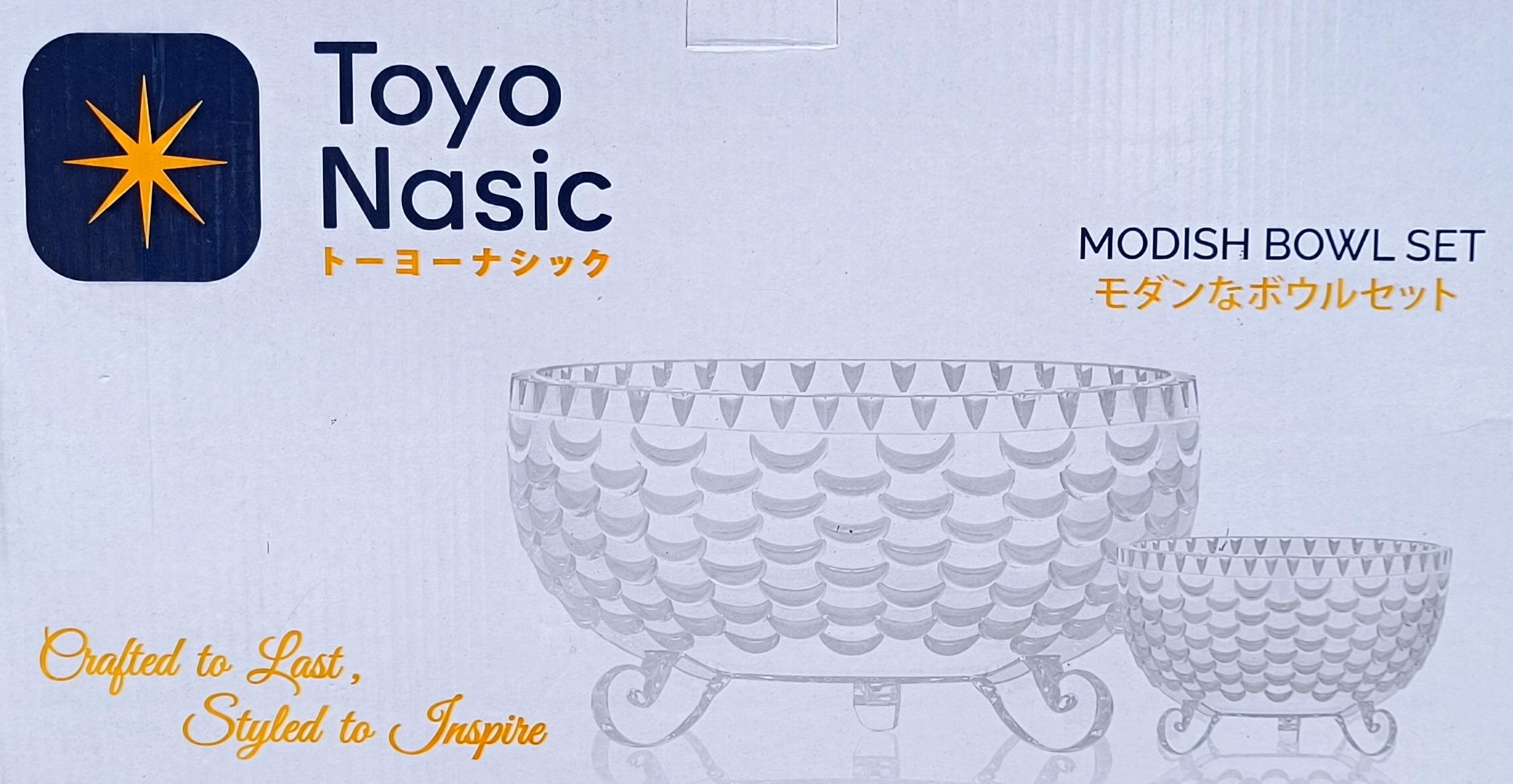 Toyo Nasic Modish Footed Glass Bowl Set