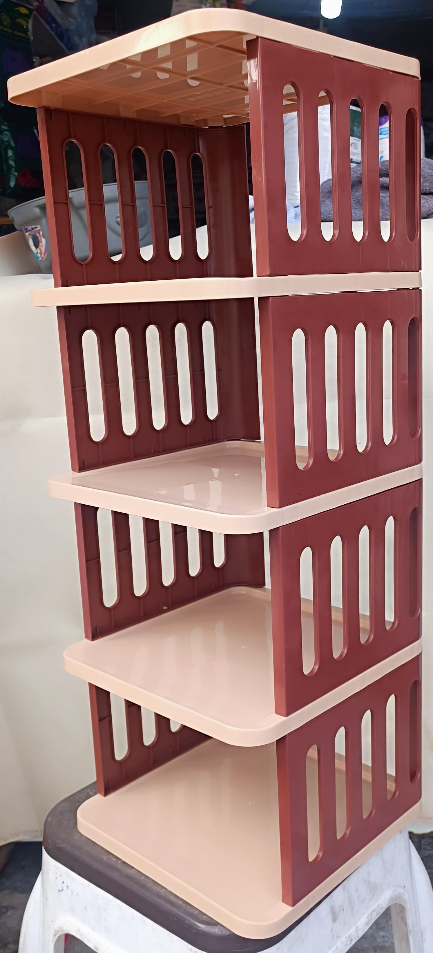 4-Tier Multipurpose Plastic Corner & Kitchen Storage Rack Shelf - Generic / Unbranded