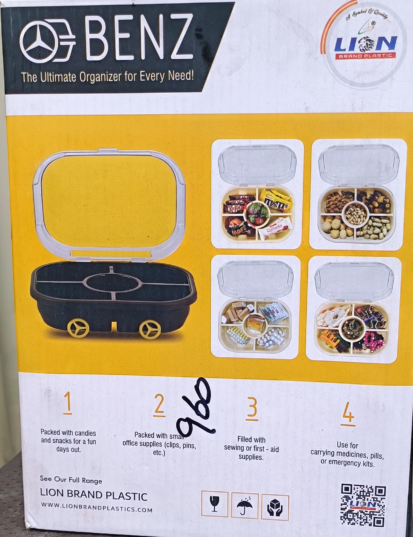 BENZ 5-Compartment Car-Shaped Multi-Purpose Storage Box - Lion Brand