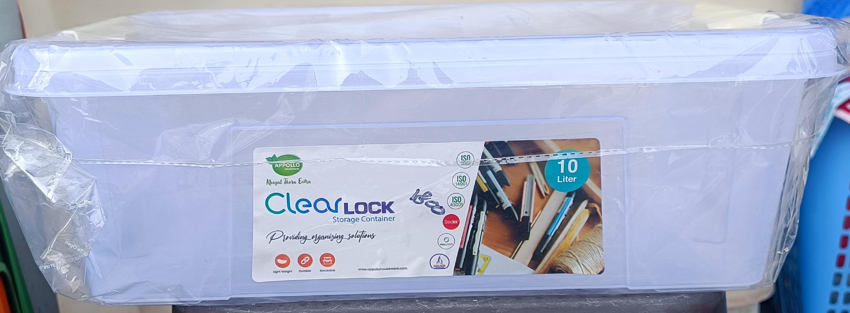Clear Lock Multi-Purpose Storage Container with Lid - Appollo