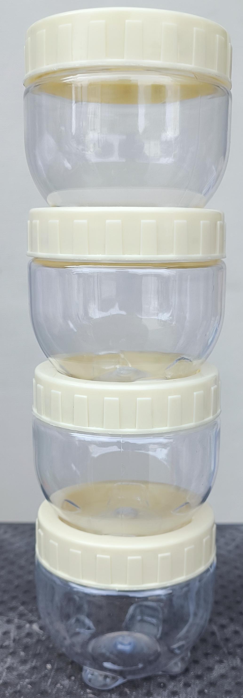 4-Tier Stackable Clear Spice & Snack Container Tower