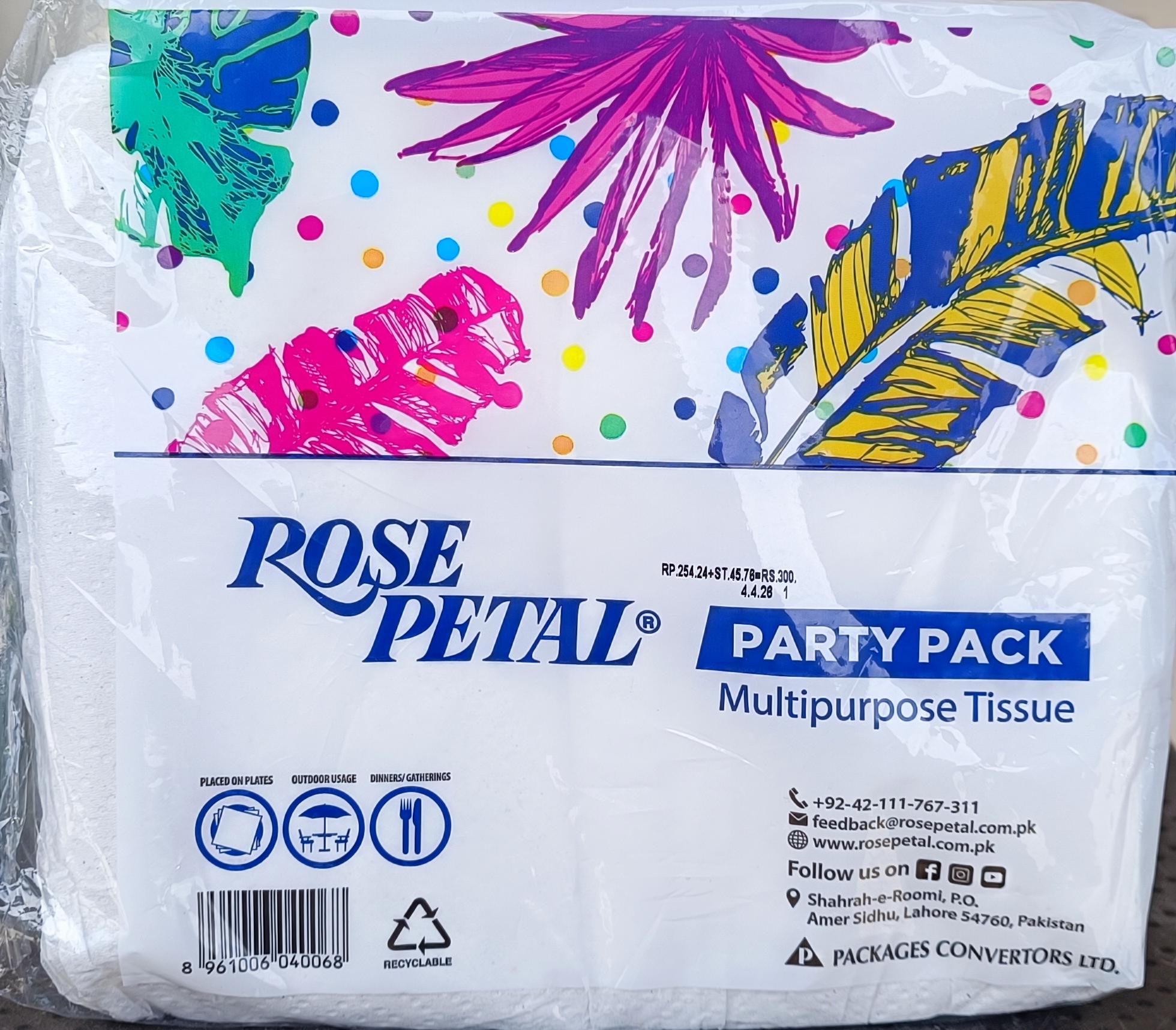 Party Pack Multipurpose Tissue Napkins - Rose Petal