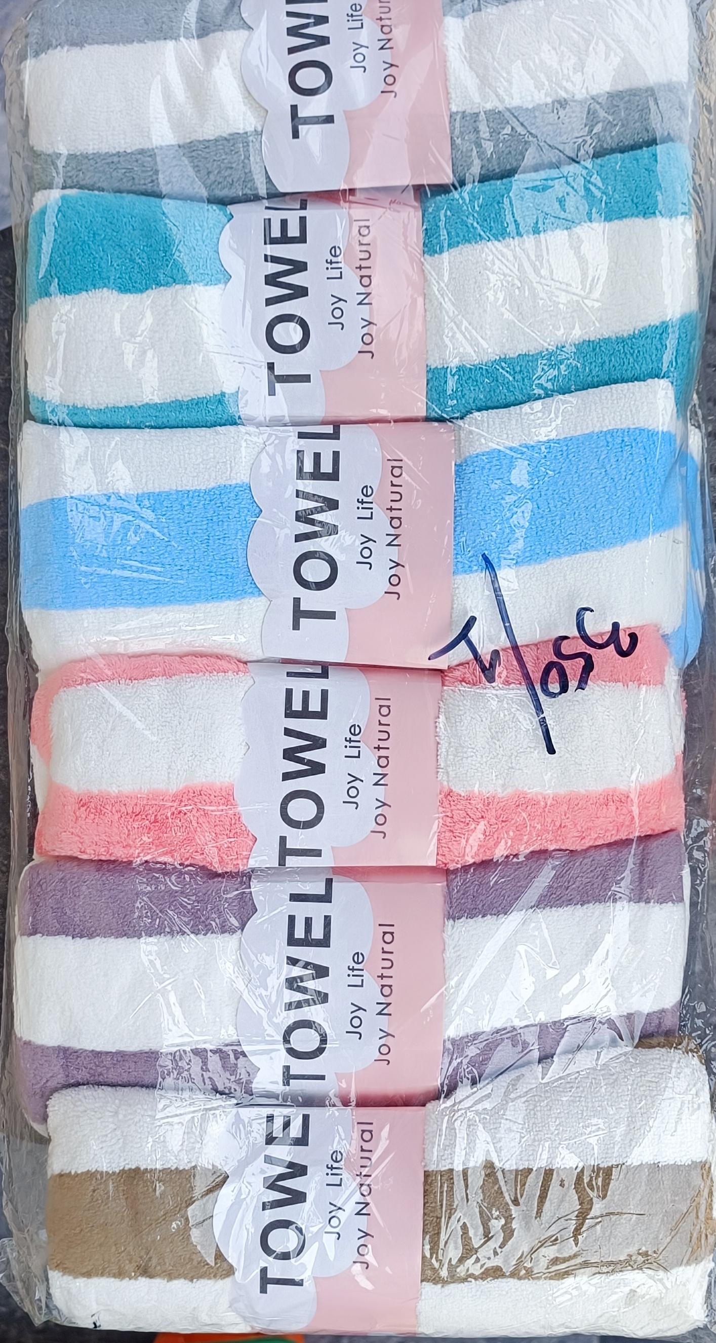Striped Microfiber Hand & Face Towels - Joy Life