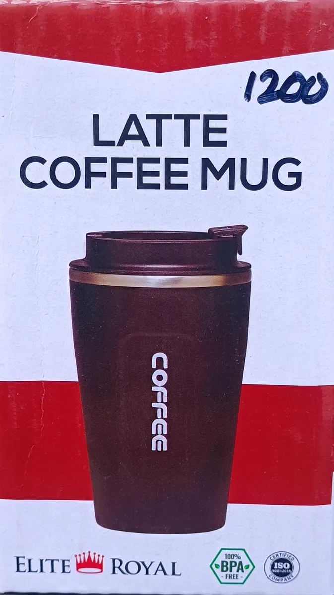 Latte Insulated Stainless Steel Coffee Mug - Elite Royal