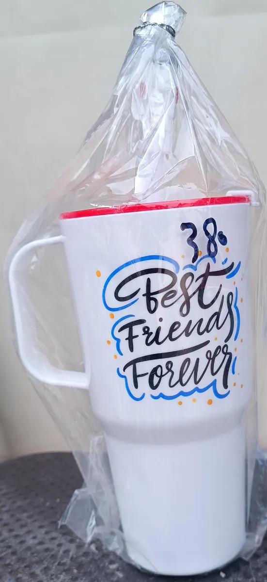 Best Friends Forever Insulated Travel Mug Tumbler with Straw