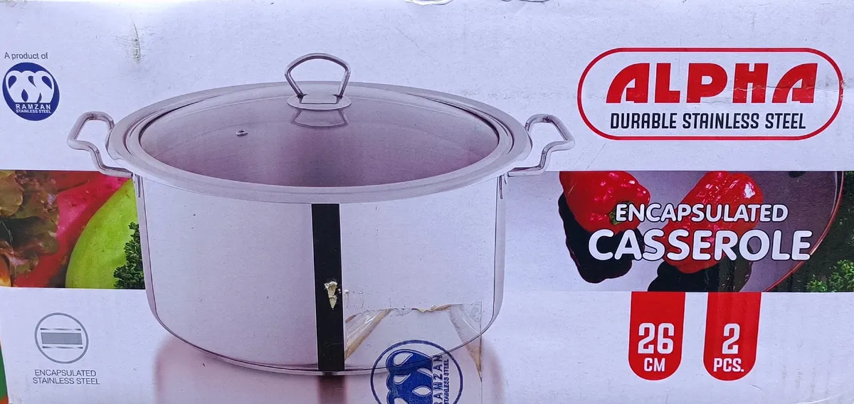 Stainless Steel Degchi / Casserole with Glass Lid - ALPHA