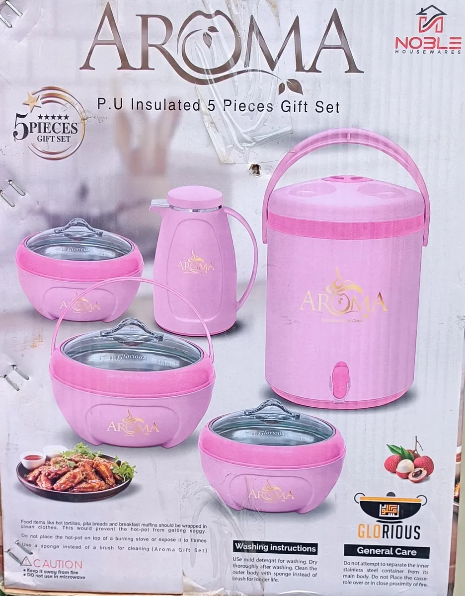 Noble PU Insulated Hot Pot, Water Cooler & Vacuum Flask Gift Set - AROMA