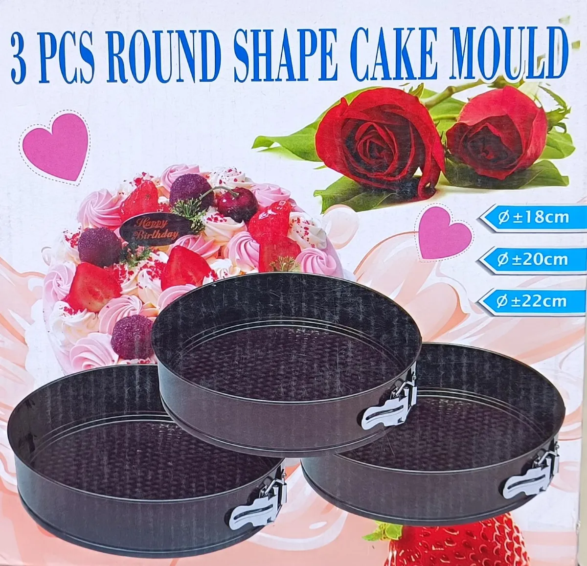 Non-Stick Round Springform Cake Mould Set