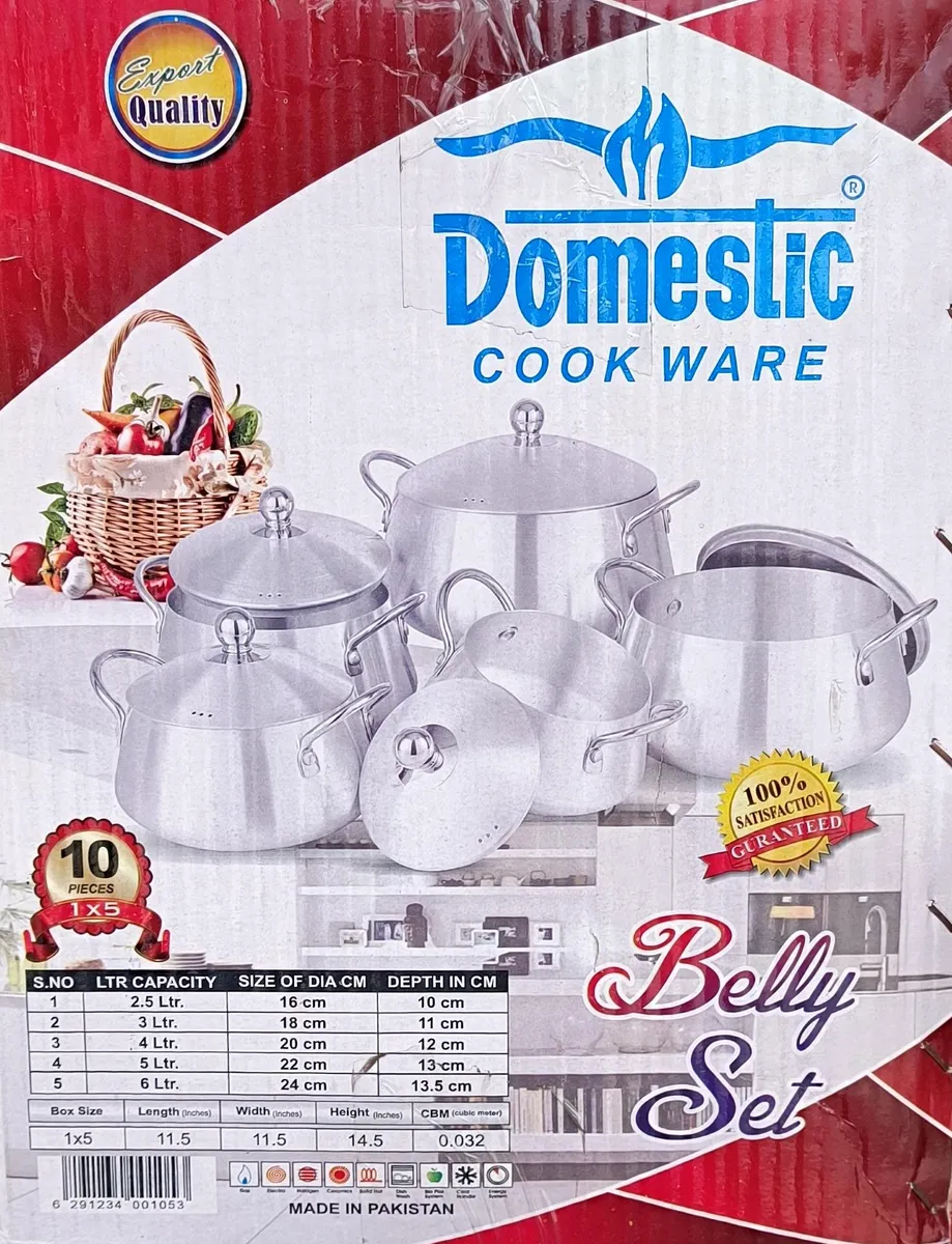 Aluminum Belly Pot Set - Domestic Cookware