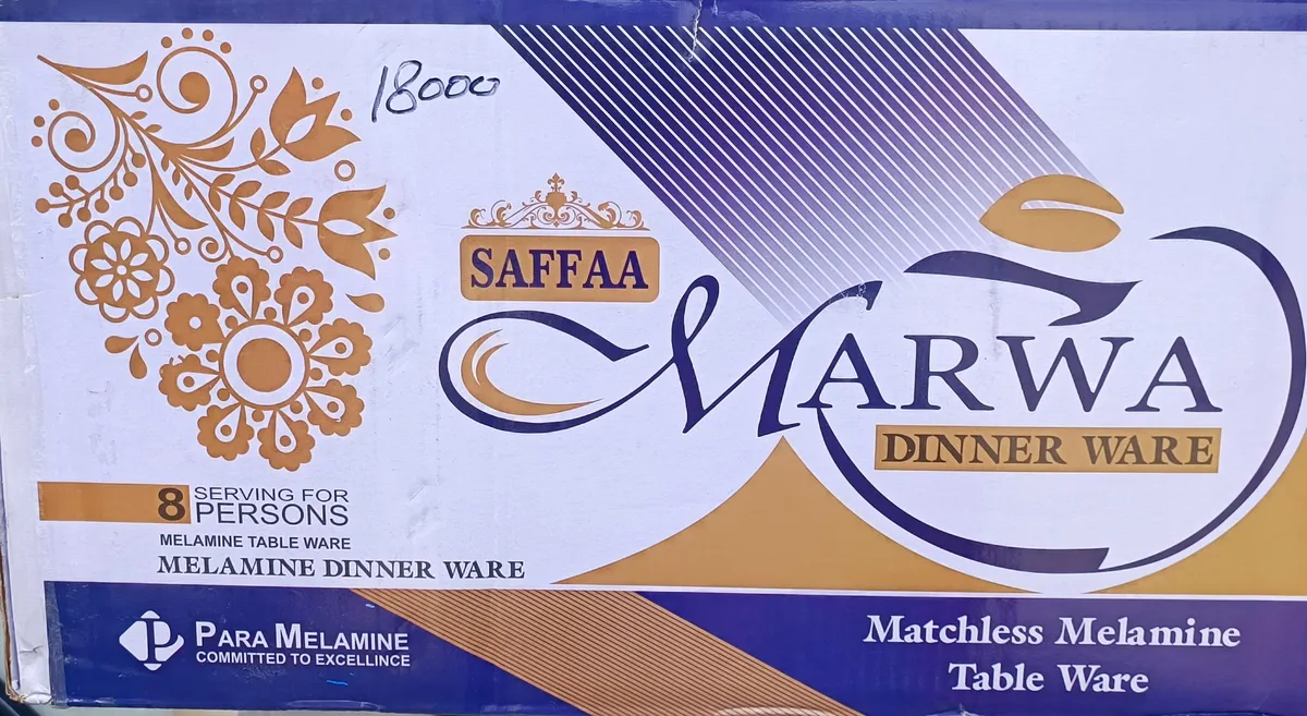 Saffaa Marwa 72-Piece Melamine Dinner Set (8 Person) - Para Melamine