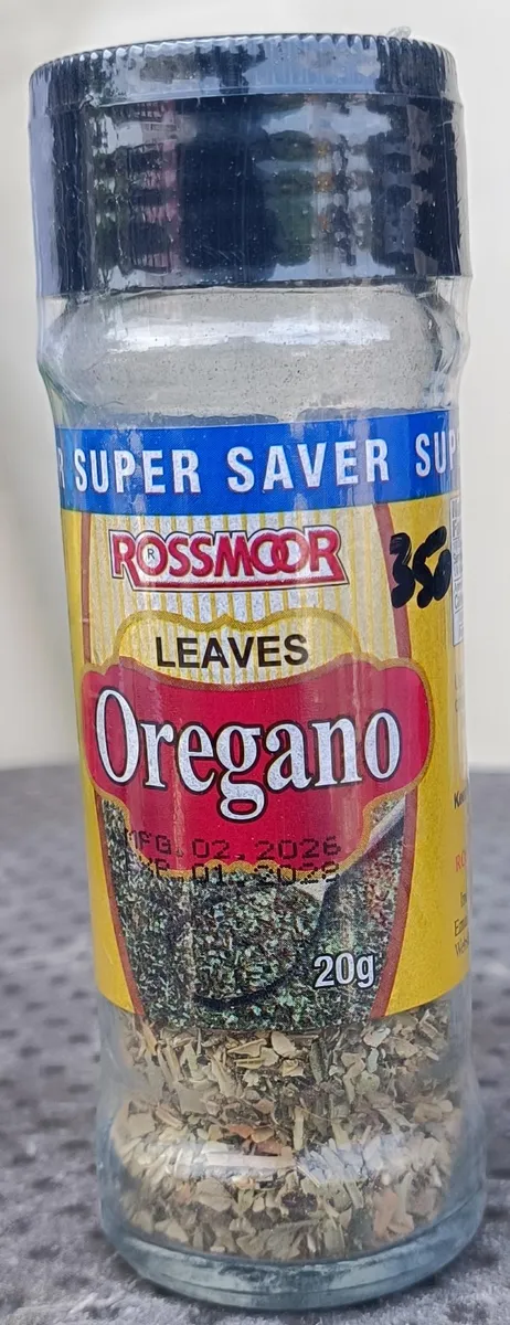 Oregano Leaves Spice Jar 20g - Rossmoor