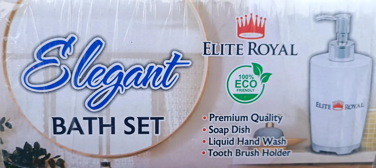Elegant Bathroom Accessories Set (Ivory White) - Elite Royal