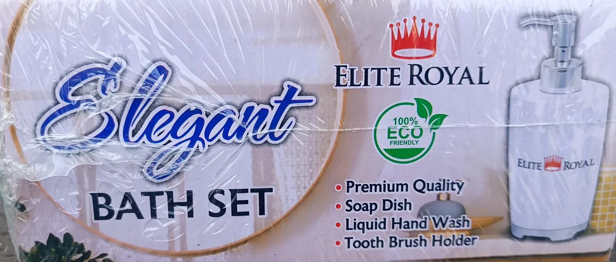 Elegant Bathroom Accessories Set (Glossy Black) - Elite Royal
