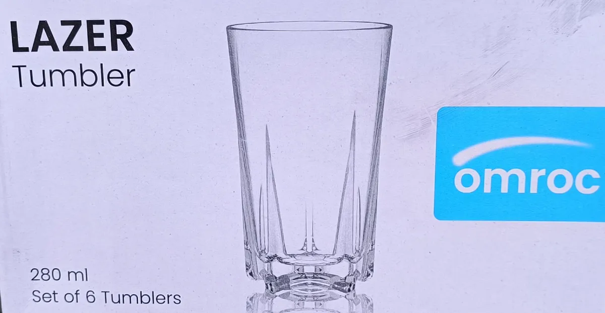Lazer Glass Tumbler Set - omroc