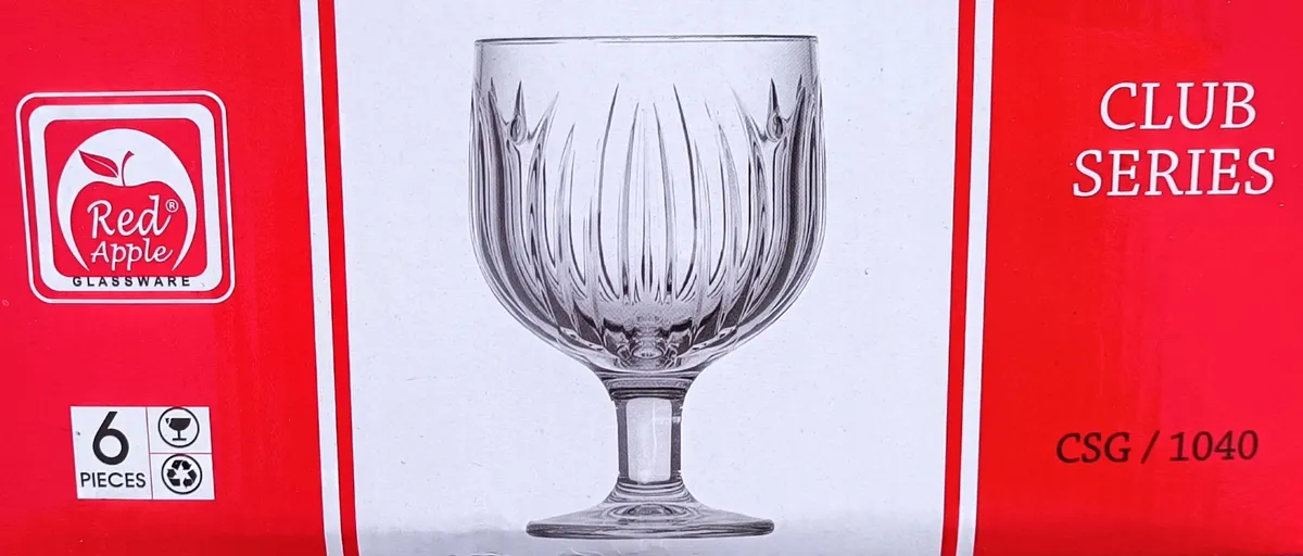 Club Series Footed Goblet Glasses (CSG / 1040) - Red Apple GLASSWARE
