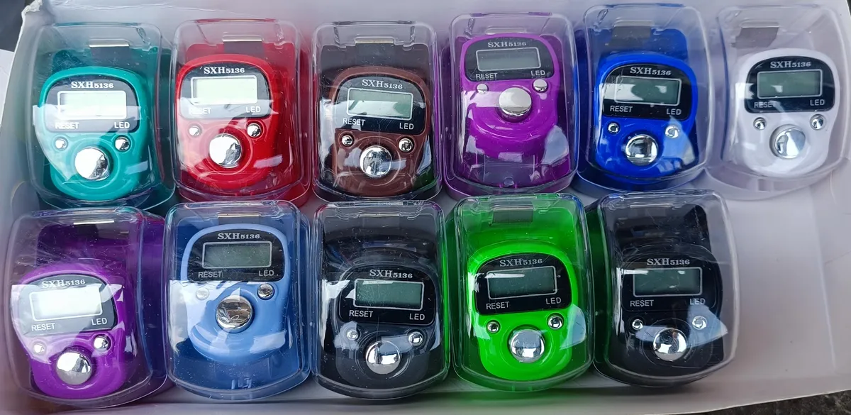 Digital Finger Tally Counter with LED Light & Case - SXH5136