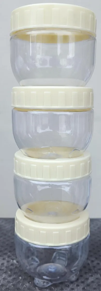 4-Tier Stackable Clear Spice & Snack Container Tower