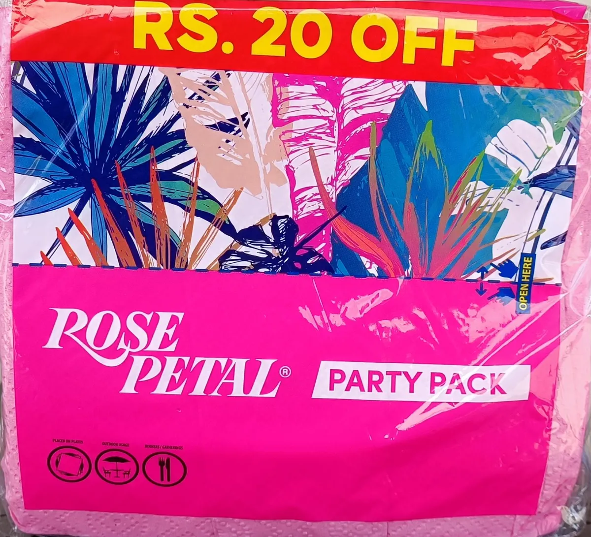Party Pack Multipurpose Tissue Napkins (Pink Edition) - Rose Petal