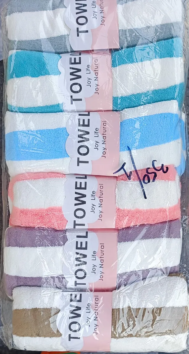Striped Microfiber Hand & Face Towels - Joy Life